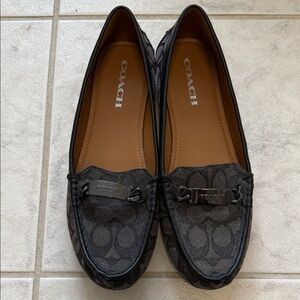 Coach Women's Gray Patterned Loafers